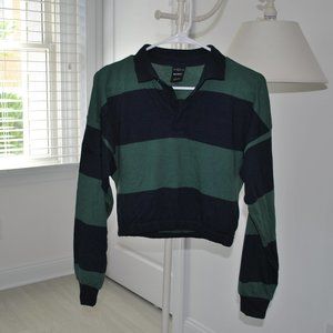 Iets Frans Navy and Green Long Sleeve